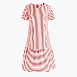 J.Crew red & white stripe drop-waist dress